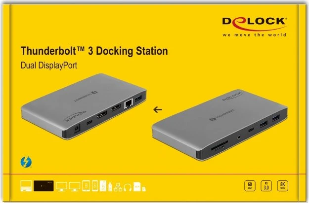 DeLOCK Thunderbolt 3 Docking Station 8K, Thunderbolt 3 [Buchse]