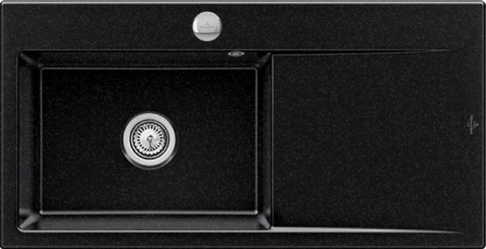 Villeroy & Boch Subway Style 60 Einbau Becken links mit Ablauffernbedienung chromite