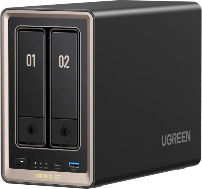 Ugreen NASync DXP2800 GT, 8GB RAM, 1x RJ-45 10GBase-T, 1x USB-C 3.1