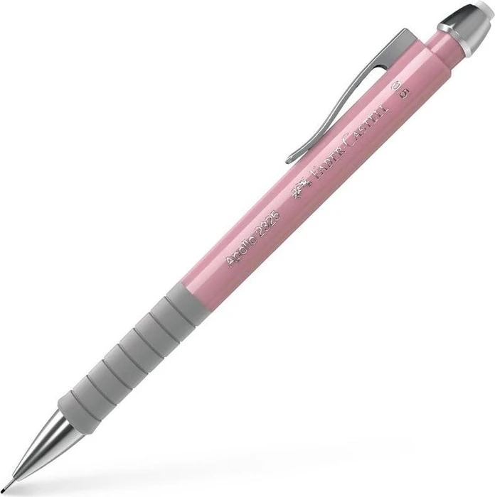 Faber-Castell Apollo 2327 Druckbleistift 0.5mm graphit, grau/rose, Radierer