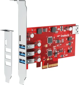 Inateck RedComets U26, 1x USB-C 3.1, 4x USB-A 3.1, PCIe 2.0 x4 (KU5211ALP)