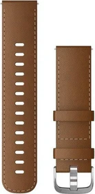Garmin Schnellwechsel Ersatzarmband 22mm Leder braun/silber