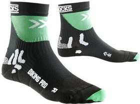 X-Bionic Biking Pro Fahrradsocken schwarz/grün