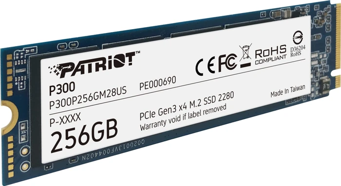 Patriot P300 256GB, M.2 2280 / M-Key / PCIe 3.0 x4