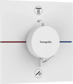 Hansgrohe ShowerSelect Comfort E Thermostat Unterputz für 2 Verbraucher mit integrierter Sicherungskombination nach EN1717 mattweiß