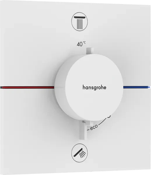 Hansgrohe ShowerSelect Comfort E Thermostat Unterputz für 2 Verbraucher mattweiß