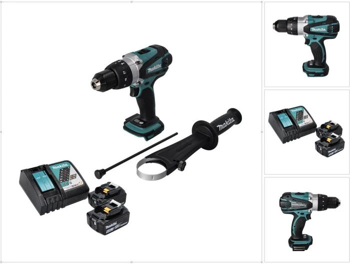 Makita DHP458RT Akku-Schlagbohrschrauber inkl. 2 Akkus 5.0Ah