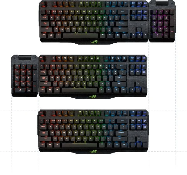 ASUS ROG Claymore, LEDs RGB, MX RGB RED, USB, DE