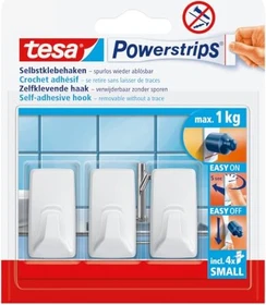 tesa Powerstrips Haken small weiß, 3 Stück