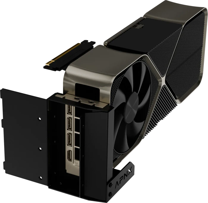 APNX Vertical GPU Holder Kit 2, für APNX V1, gewinkelt, PCIe 5.0, 145mm, schwarz