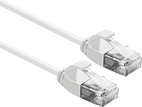 Roline / Secomp DataCenter Slim Patchkabel, Cat6a, U/UTP, RJ-45/RJ-45, 2m, weiß
