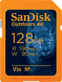 SanDisk Outdoors 4K R190/W90 128GB, UHS-I U3, Class 10