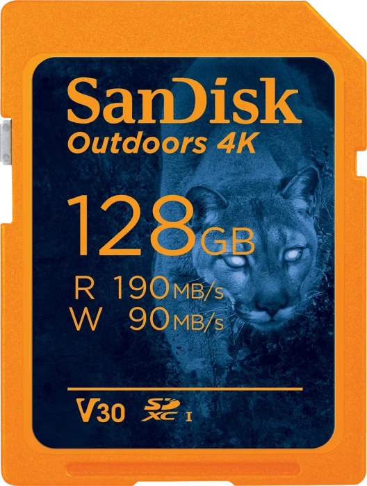 SanDisk Extreme PLUS / Outdoors 4K, SD UHS-I U3, Rev-WA
