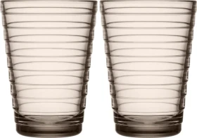 Iittala Aino Aalto Trinkglas 330ml leinen, 2 Stück