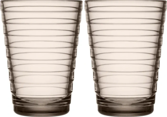 Iittala Aino Aalto Trinkglas 330ml leinen, 2 Stück