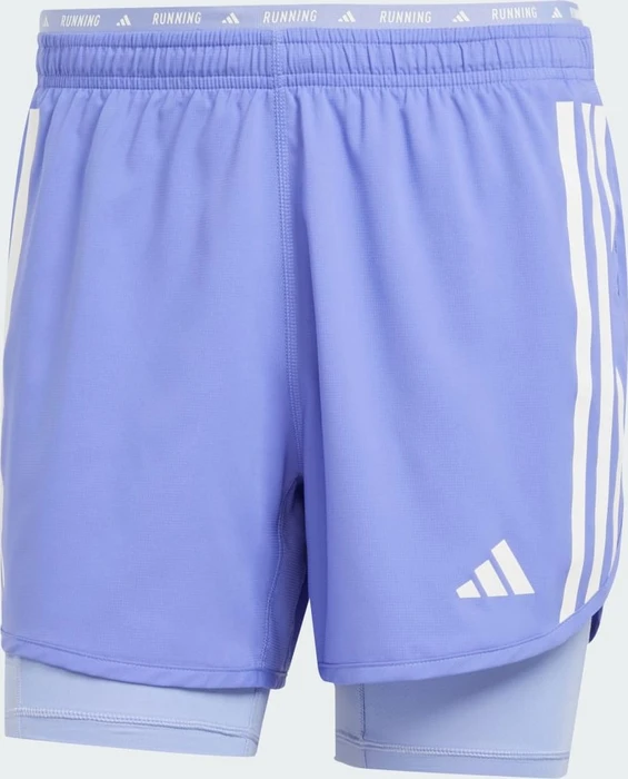 adidas Own the Run 3-Streifen 2-in-1 Laufhose kurz semi cobalt blue (Herren)