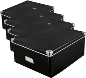 Idena Aufbewahrungsbox mit Deckel, schwarz