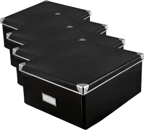 Idena Aufbewahrungsbox mit Deckel, schwarz