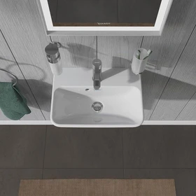 Duravit ME by Starck Handwaschbecken rechteckig 45x32cm, mit Hahnloch und Überlauf, weiß