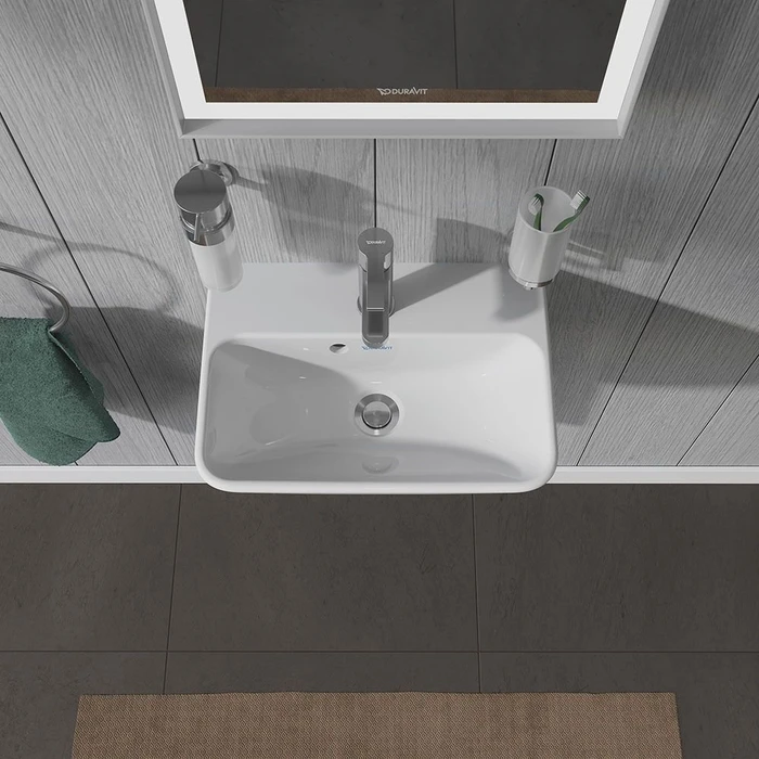 Duravit ME by Starck Handwaschbecken rechteckig 45x32cm, mit Hahnloch und Überlauf, weiß