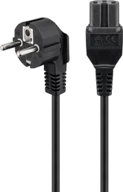 Wentronic Goobay Warmgeräte Netzkabel, Schutzkontakt auf Warmgerätestecker C15, schwarz, 2m (93277)