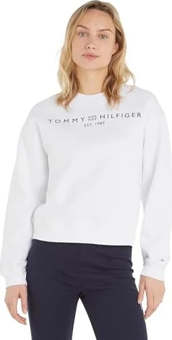Tommy Hilfiger Rundhals mit Logo Sweatshirt weiß (Damen)
