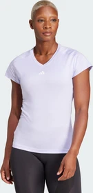 adidas Aeroready Train Essentials Minimal Branding V-Neck Funktionsshirt kurzarm violet tone/white (Damen)