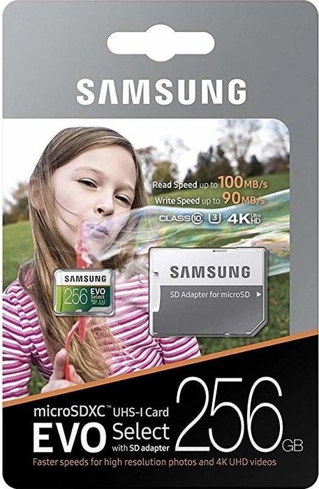 Samsung EVO Select R100/W90 256GB Kit, UHS-I U3, Class 10