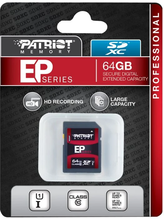 Patriot EP R50/W35 64GB, UHS-I, Class 10