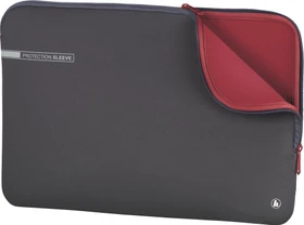Hama 10.2" Neoprene Netbook-Sleeve 15.6", grau/rot