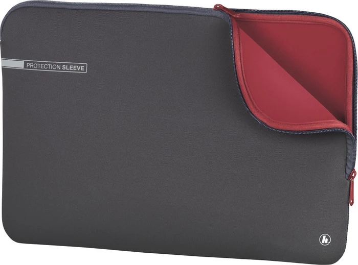 Hama 10.2" Neoprene Netbook-Sleeve 15.6", grau/rot