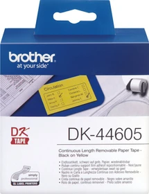 Brother Endlosetiketten DK-44605, 62mm, 30.5m, ablösbar, gelb