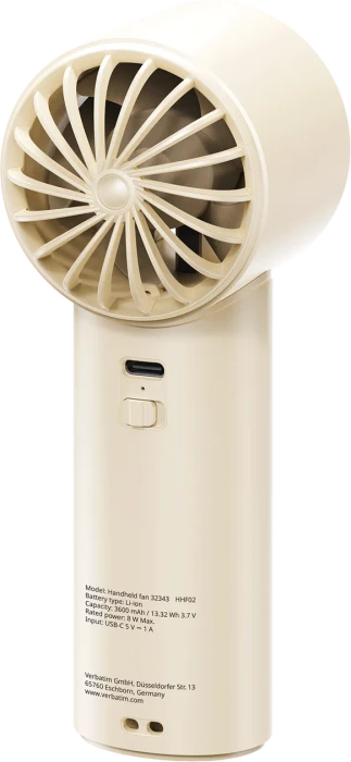 Verbatim Cool 'n' Go Ice Touch Handventilator weiß/silber