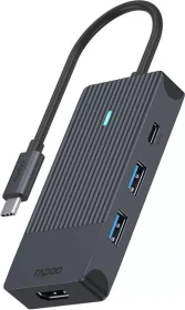 Rapoo UCM-2001 4-in-1 Multiport Adapter, 1x USB-C 3.0 [Stecker] (11409 / 00217688)