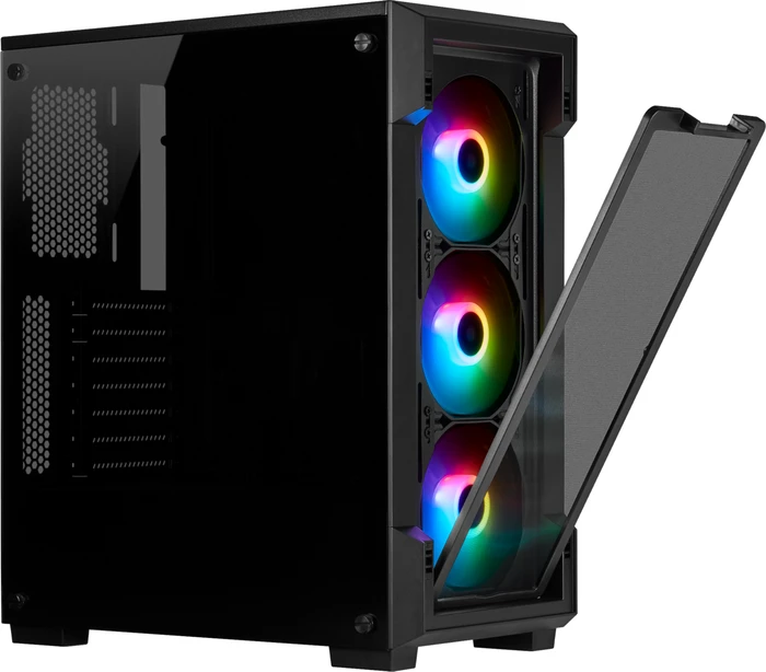 Corsair iCue 220T RGB, schwarz, Glasfenster