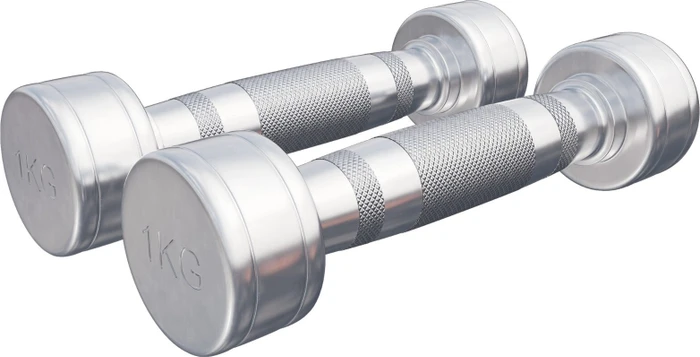 Gorilla Sports Chrom Kurzhantel Set 2x 1kg