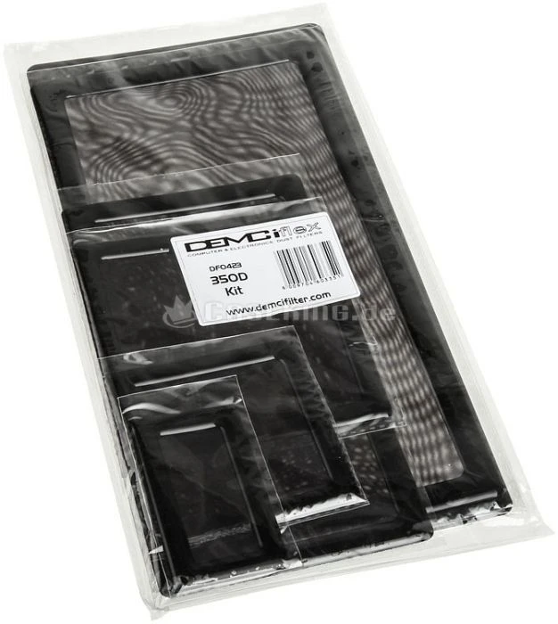 DEMCiflex Staubfilter Set für Corsair 350D schwarz/schwarz