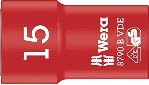 Wera 8790 B VDE Zyklop Außensechskant Steckschlüssel 3/8", 15x46mm