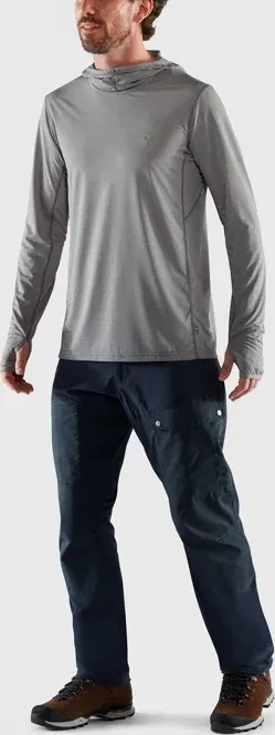 Fjällräven Abisko Sun-Hoodie Funktionsshirt langarm shark grey (Herren)