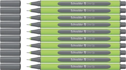 Schneider Line-Up Tintenroller (Mine) space grey/grün, 10er-Pack