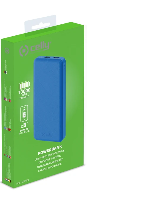 Celly Powerbank Energy 10000 Shock blau