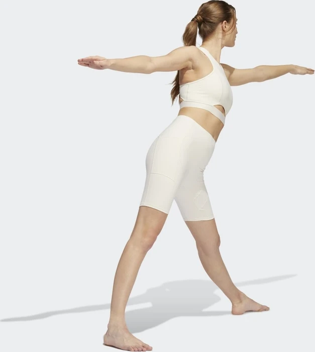 adidas Yoga 4 Elements Studio Pocket kurze Tight Shorts wonder white (Damen)