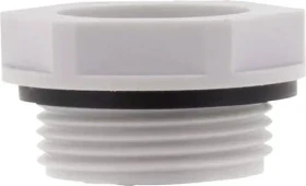 Wiska KRM 25/12 EADR 25 LG Reduzierung Kunststoff mit Anschlussgewindedichtring, RAL 7035, M25 / M12
