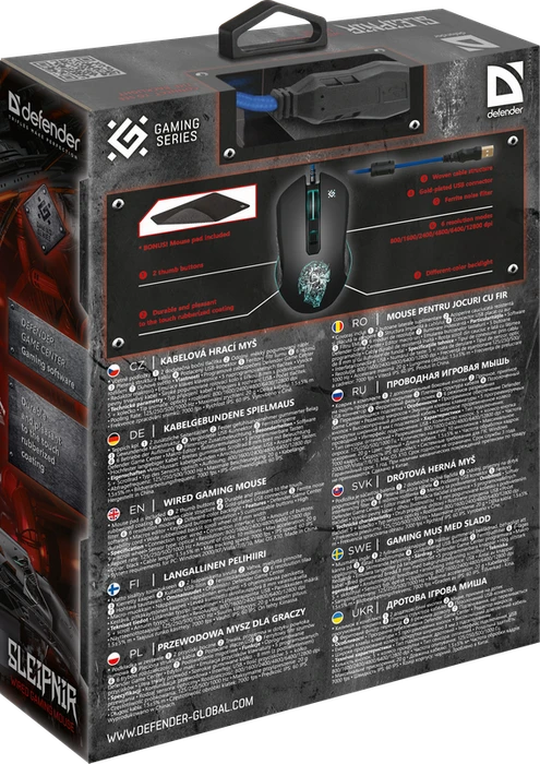 Defender Sleipnir GM-927 RGB Gaming Mouse schwarz, USB
