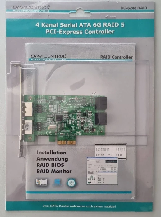 Dawicontrol DC-624e RAID R2 Blister bulk, PCIe 2.0 x2