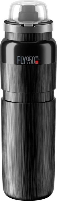 Elite Fly MTB Trinkflasche 950ml black/grey logo
