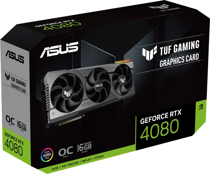 ASUS TUF Gaming GeForce RTX 4080 OC, TUF-RTX4080-O16G-GAMING, 16GB GDDR6X, 2x HDMI, 3x DP