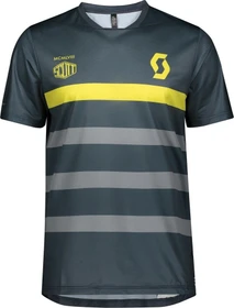 Scott Trail Flow Pro Trikot kurzarm nightfall blue/lemongrass yellow (Herren)