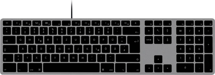 Matias USB-C Keyboard for Mac, Space Gray, USB, DE