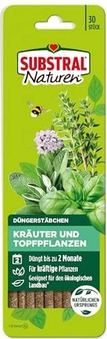 Evergreen Garden Care Substral Naturen Düngestäbchen Kräuter und Topfpflanzen, 30 Stück